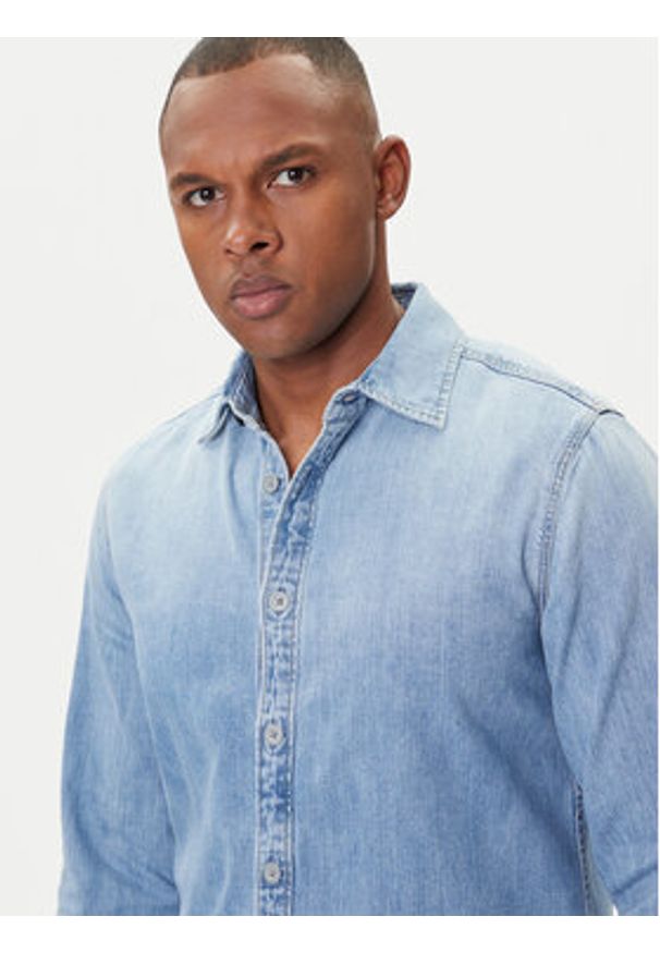 G-Star RAW - G-Star Raw Koszula jeansowa D27681-D252 Błękitny Slim Fit. Kolor: niebieski. Materiał: bawełna