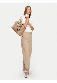 Love Moschino - LOVE MOSCHINO Torebka JC4276PP0LKC0106 Beżowy. Kolor: beżowy. Materiał: skórzane #4
