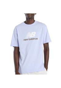 Koszulka męska New Balance MT51500DYK - niebieska. Kolor: niebieski. Materiał: bawełna. Długość rękawa: krótki rękaw. Długość: krótkie #1