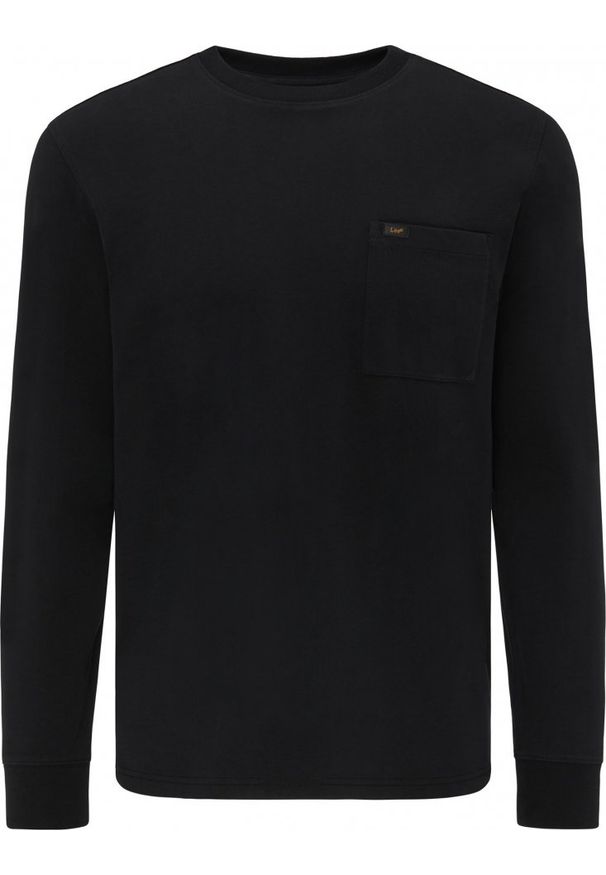 Lee - LEE LS POCKET TEE REGULAR FIT MĘSKI LONGSLEEVE KOSZULKA LOGO BLACK L64QSW01 112115878. Długość rękawa: długi rękaw