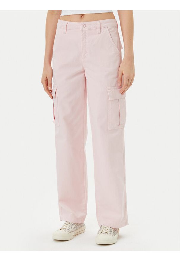 Guess Jeans Jeansy W4YB61 WGCV1 Różowy Straight Leg. Kolor: różowy