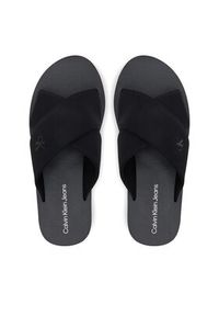 Calvin Klein Jeans Klapki Cross Sandal Crxs Tx YM0YM01223 Czarny. Kolor: czarny. Materiał: materiał #6