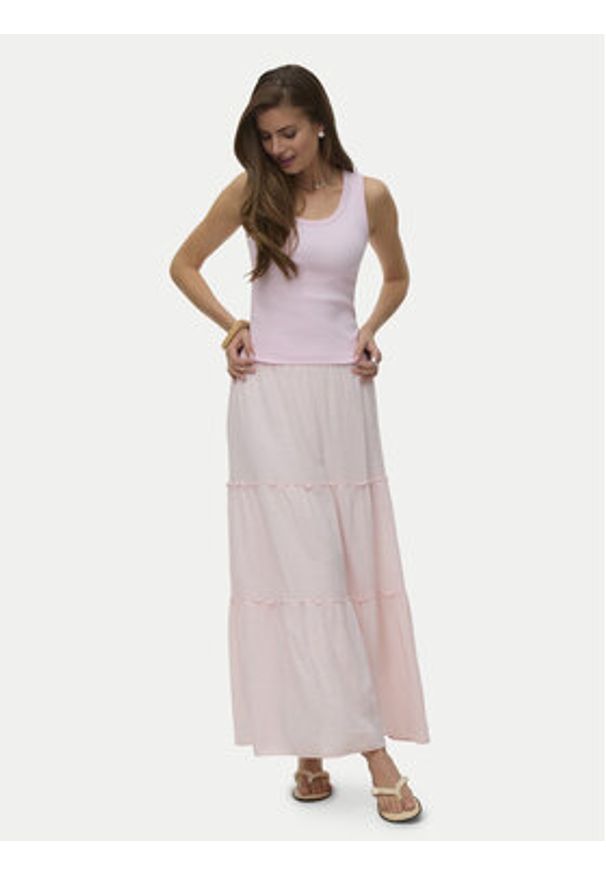 Vero Moda Top Chole 10344951 Różowy Regular Fit. Kolor: różowy. Materiał: bawełna