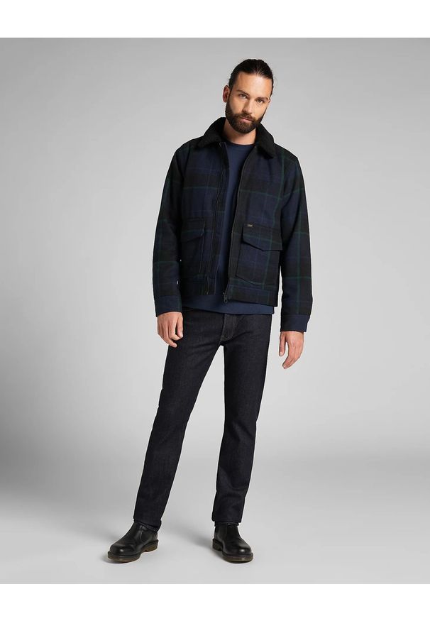 Lee - LEE CHETOPA WINTER JACKET MĘSKA KURTKA PRZEJŚCIOWA W KRATĘ NAVY L86PCS35 112122755