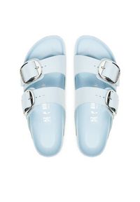 Birkenstock Klapki Arizona Big Buckle Hex 1030374 Błękitny. Kolor: niebieski. Materiał: skóra
