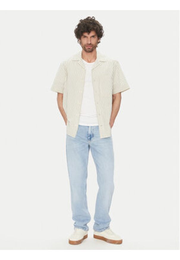 Calvin Klein Jeans Koszula J30J327330 Beżowy Regular Fit. Kolor: beżowy. Materiał: bawełna