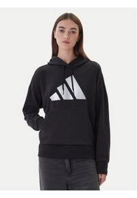 Adidas - adidas Bluza Holiday Metallic Graphic JV8526 Czarny Regular Fit. Kolor: czarny. Materiał: syntetyk
