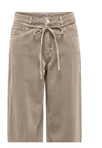 only - ONLY Jeansy Gianna 15372521 Beżowy Straight Leg. Kolor: beżowy #3