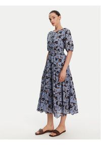 Pepe Jeans Sukienka letnia Eva PL953695 Błękitny Regular Fit. Kolor: niebieski. Materiał: bawełna. Sezon: lato #3