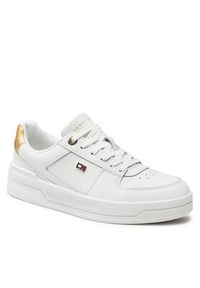 TOMMY HILFIGER - Tommy Hilfiger Sneakersy Essential Basket Sneaker Gold FW0FW08076 Écru. Materiał: materiał #4