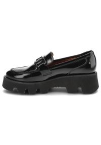 Czarne Półbuty Karino Eleganckie Skórzane Buty. Zapięcie: bez zapięcia. Kolor: czarny. Materiał: skóra. Szerokość cholewki: normalna. Obcas: na obcasie. Styl: elegancki. Wysokość obcasa: średni #5