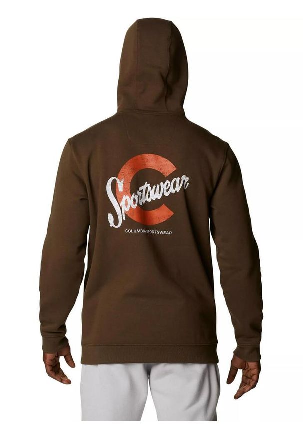 columbia - Bluza turystyczna męska Columbia Csc Basic Logo II Hoodie z kapturem. Typ kołnierza: kaptur. Kolor: zielony. Materiał: materiał