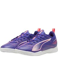 Buty piłkarskie chłopięce Puma Ultra 5 Play IT. Kolor: fioletowy. Sport: piłka nożna