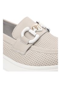 Beżowe Mokasyny S.Barski Eleganckie Obuwie Damskie. Kolor: beżowy. Materiał: materiał. Styl: elegancki #5