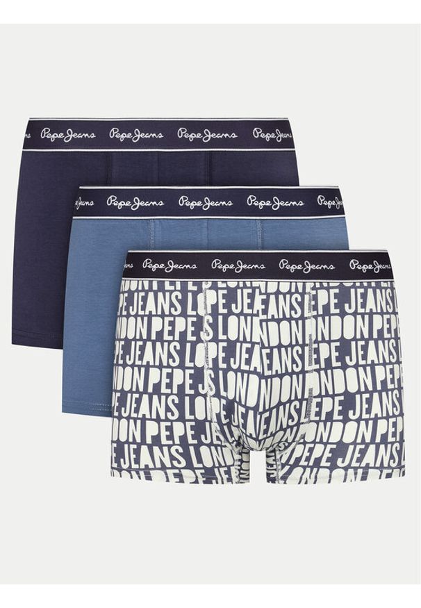 Pepe Jeans Komplet 3 par bokserek PMU11167 Kolorowy. Materiał: bawełna. Wzór: kolorowy