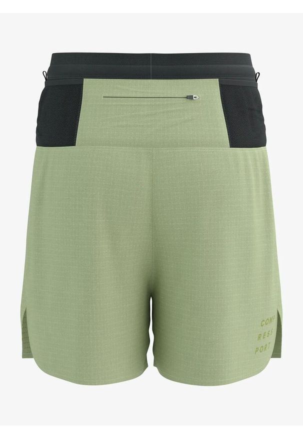 Spodenki do biegania męskie Compressport Trail Racing Overshort. Kolor: zielony