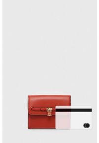 MICHAEL Michael Kors portfel skórzany damski kolor bordowy. Kolor: czerwony. Materiał: skóra #4