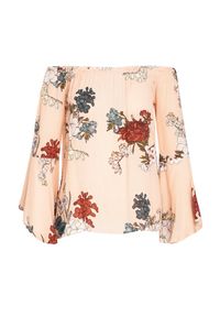 Born2be - Jasnoróżowa Bluzka Intuitively. Kolor: różowy. Wzór: kwiaty, nadruk #2