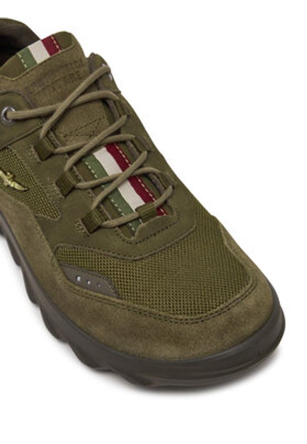 Aeronautica Militare Sneakersy 242SC253PL250 Zielony. Kolor: zielony. Materiał: skóra, zamsz