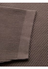 Ombre Clothing - Męska koszulka polo bez guzików z otwartym kołnierzykiem – popielata V4 OM-POSS-0160 - XXL. Typ kołnierza: polo. Kolor: szary. Materiał: dzianina, wiskoza, nylon, prążkowany, elastan. Styl: klasyczny, elegancki #5