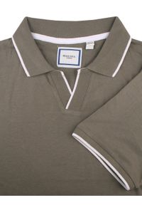 Oryginalna Koszulka Polo - Brave Soul - Taupe (Beż z Szarością). Okazja: na co dzień. Typ kołnierza: polo. Kolor: wielokolorowy, beżowy, brązowy. Materiał: bawełna. Styl: casual