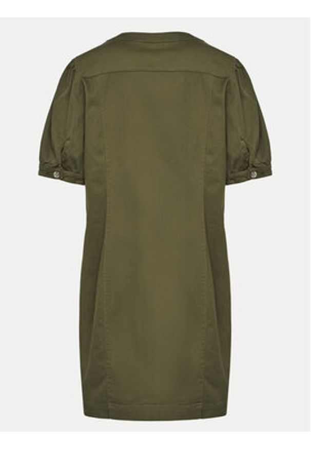 Vero Moda Curve Sukienka codzienna Wild Gena 10302450 Zielony Regular Fit. Okazja: na co dzień. Kolor: zielony. Materiał: bawełna. Typ sukienki: proste. Styl: casual