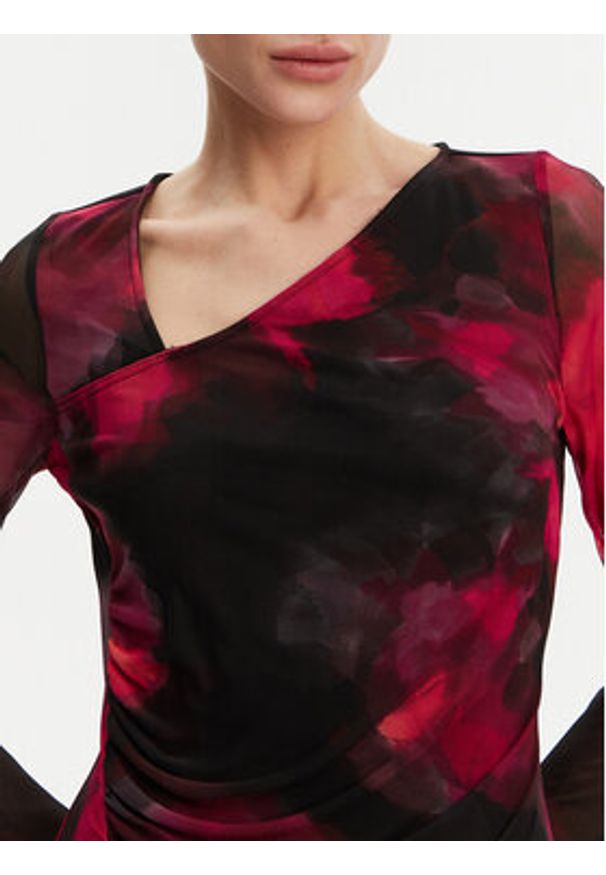 DKNY Sukienka koktajlowa DD4KU42A Czarny Slim Fit. Kolor: czarny. Materiał: syntetyk. Styl: wizytowy