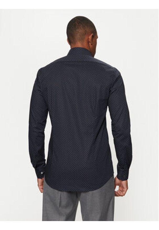 Calvin Klein Koszula K10K113846 Granatowy Slim Fit. Kolor: niebieski. Materiał: bawełna