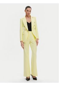 Maryley Spodnie materiałowe 25EB587/43LL Żółty Regular Fit. Kolor: żółty. Materiał: syntetyk #2