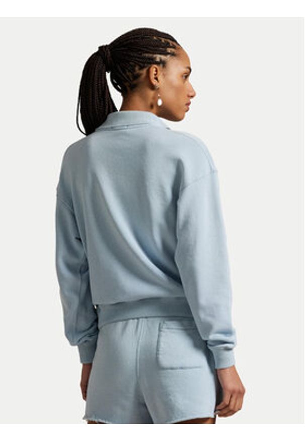 Polo Ralph Lauren Bluza 211965097003 Błękitny Relaxed Fit. Typ kołnierza: polo. Kolor: niebieski. Materiał: bawełna