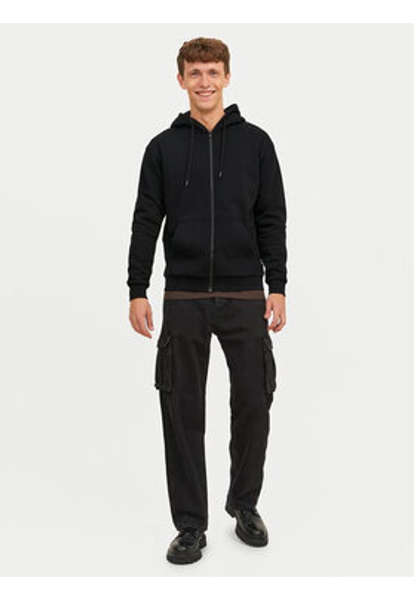 Jack & Jones Bluza Bradley 12249342 Czarny Relaxed Fit. Kolor: czarny. Materiał: syntetyk, bawełna