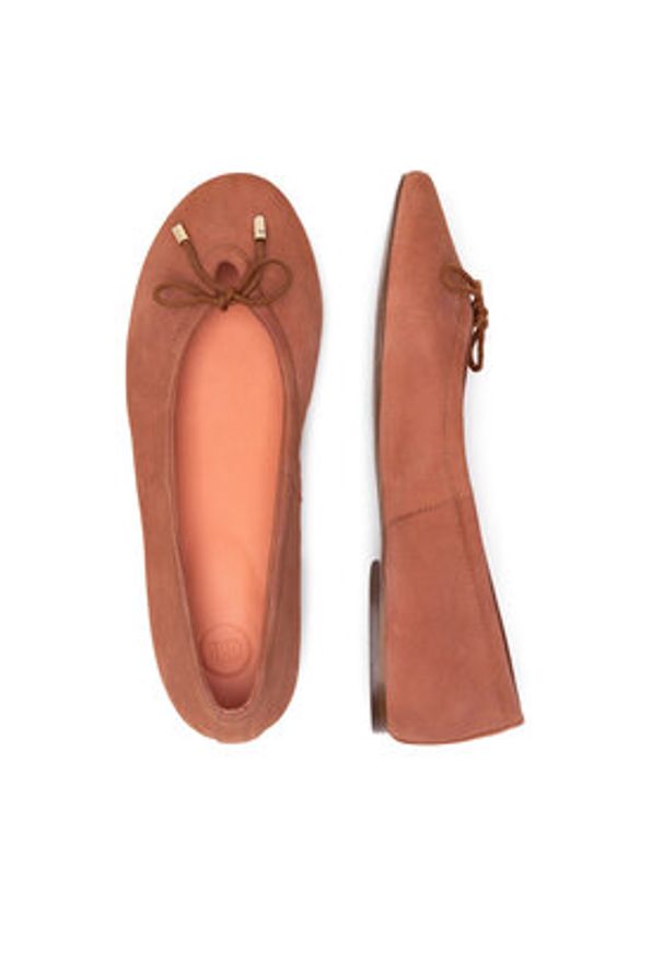 Gino Rossi Baleriny LAYLA-118070 Pomarańczowy. Kolor: pomarańczowy. Materiał: skóra, zamsz
