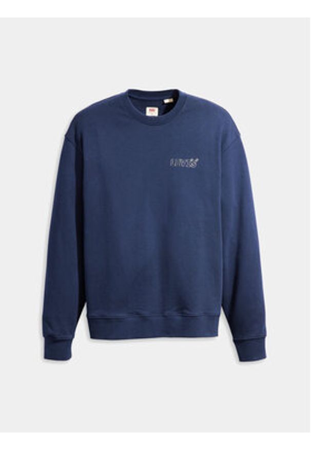 Levi's® Bluza Graphic 38712-0242 Granatowy Relaxed Fit. Kolor: niebieski. Materiał: bawełna