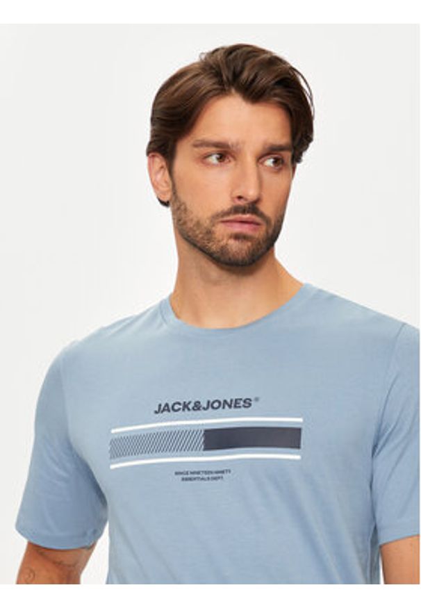 Jack & Jones - Jack&Jones T-Shirt South 12256784 Niebieski Standard Fit. Kolor: niebieski. Materiał: bawełna