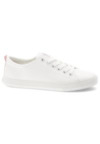 Big-Star - Białe Trampki Big Star Damskie Buty Sportowe. Okazja: na co dzień. Zapięcie: sznurówki. Kolor: biały. Materiał: materiał. Styl: sportowy #3