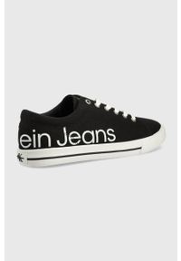Calvin Klein Jeans tenisówki męskie kolor czarny. Nosek buta: okrągły. Zapięcie: sznurówki. Kolor: czarny. Materiał: materiał, guma