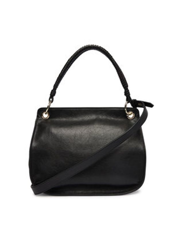 Patrizia Pepe Torebka 8B0312/L162-K103 Czarny. Kolor: czarny. Materiał: skórzane