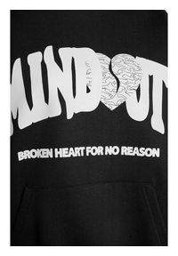 Mindout Bluza Broken Heart Czarny Boxy Fit. Kolor: czarny. Materiał: bawełna #4