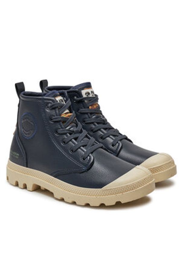 Palladium Trapery Pampa Hi Re Vegan Lth 74378-410-M Granatowy. Kolor: niebieski. Materiał: skóra