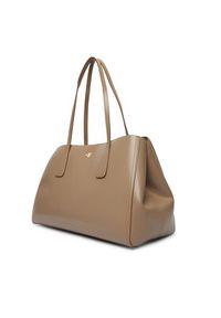 Calvin Klein Torebka Ck Snap Large Tote LV04F3502G Beżowy. Kolor: beżowy. Materiał: skórzane #4