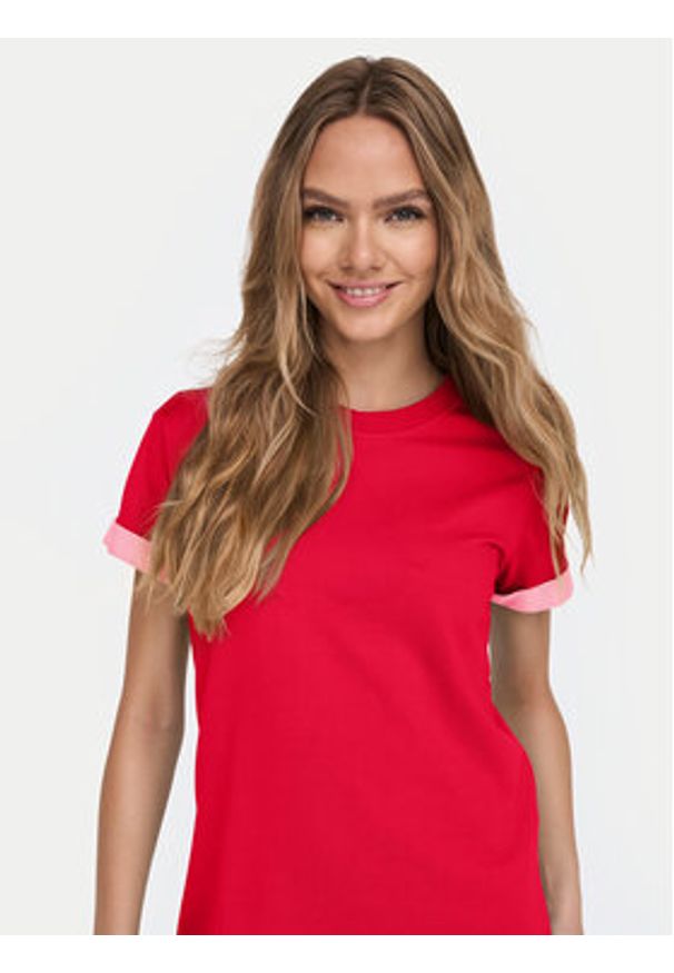 JDY Sukienka codzienna Ivy 15174793 Czerwony Regular Fit. Okazja: na co dzień. Kolor: czerwony. Materiał: syntetyk, bawełna. Typ sukienki: proste. Styl: casual
