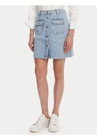JOOP! Jeans Spódnica jeansowa Rosa 30046659 Niebieski Regular Fit. Kolor: niebieski. Materiał: bawełna