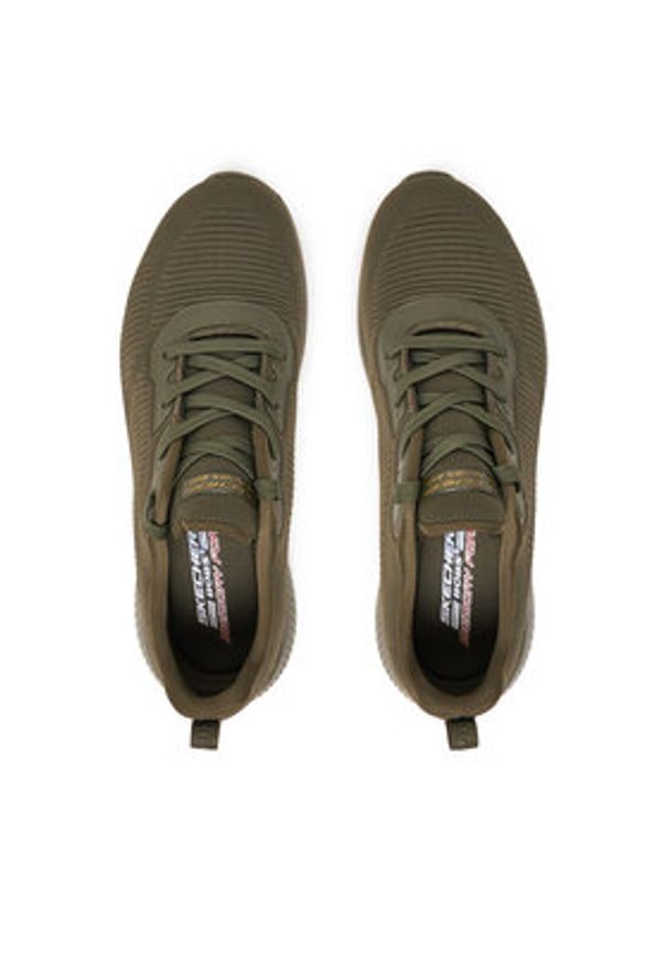 skechers - Skechers Sneakersy Bobs Squad-Tough Talk 32504/OLV Khaki. Kolor: brązowy. Materiał: materiał