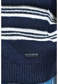 Lee - LEE HIGH NECK SEAS KNIT MĘSKI SWETER NIGHT SKY L83HLHSJ