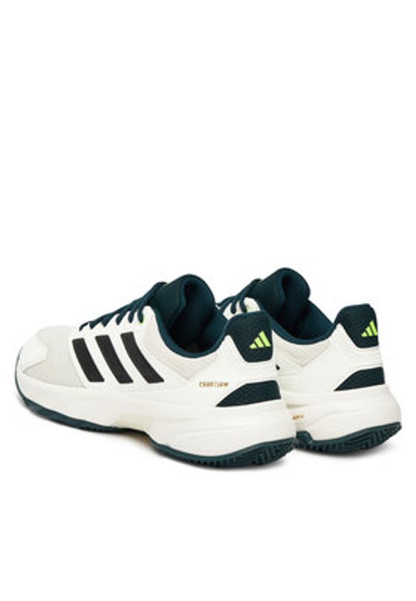Adidas - adidas Buty do tenisa CourtJam Control 3 Clay JH5137 Biały. Kolor: biały. Materiał: materiał. Sport: tenis