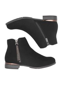 Jenny - JENNY Botki W16AW462-6 Czarny. Kolor: czarny. Materiał: materiał