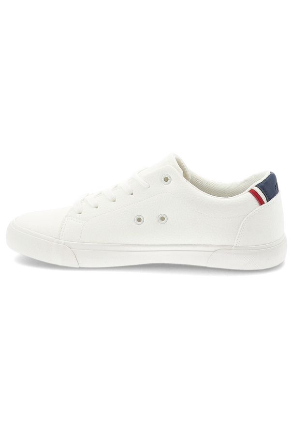 Big-Star - Trampki męskie Big Star, skóra ekologiczna sznurowany fason klasyczna gumowa podeszwa okrągły nosek minimalistyczny design, białe, TT174083. Okazja: na spacer, na co dzień. Nosek buta: okrągły. Zapięcie: sznurówki. Kolor: biały. Materiał: guma, skóra ekologiczna. Szerokość cholewki: normalna. Styl: klasyczny