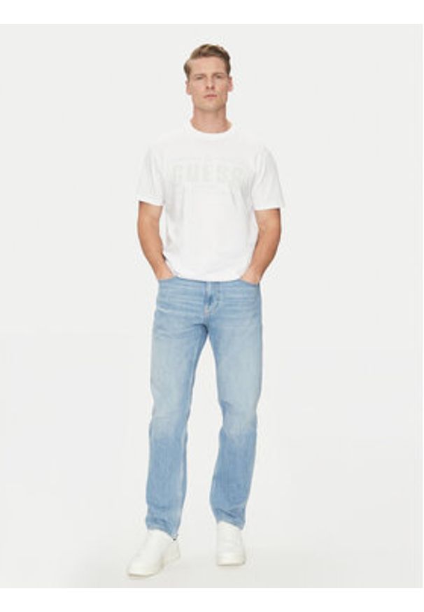 Guess T-Shirt M5GI27 KBW41 Biały Regular Fit. Kolor: biały. Materiał: bawełna