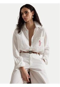 Polo Ralph Lauren Koszula 211A12786003 Biały Oversize. Typ kołnierza: polo. Kolor: biały. Materiał: len #2