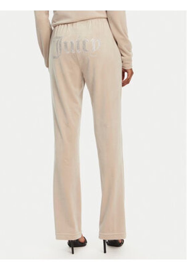 Juicy Couture Spodnie dresowe Tina JCAPW045 Beżowy Regular Fit. Kolor: beżowy. Materiał: syntetyk